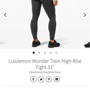 Lululemon Wunder Train High Rise Tight 31” Tall